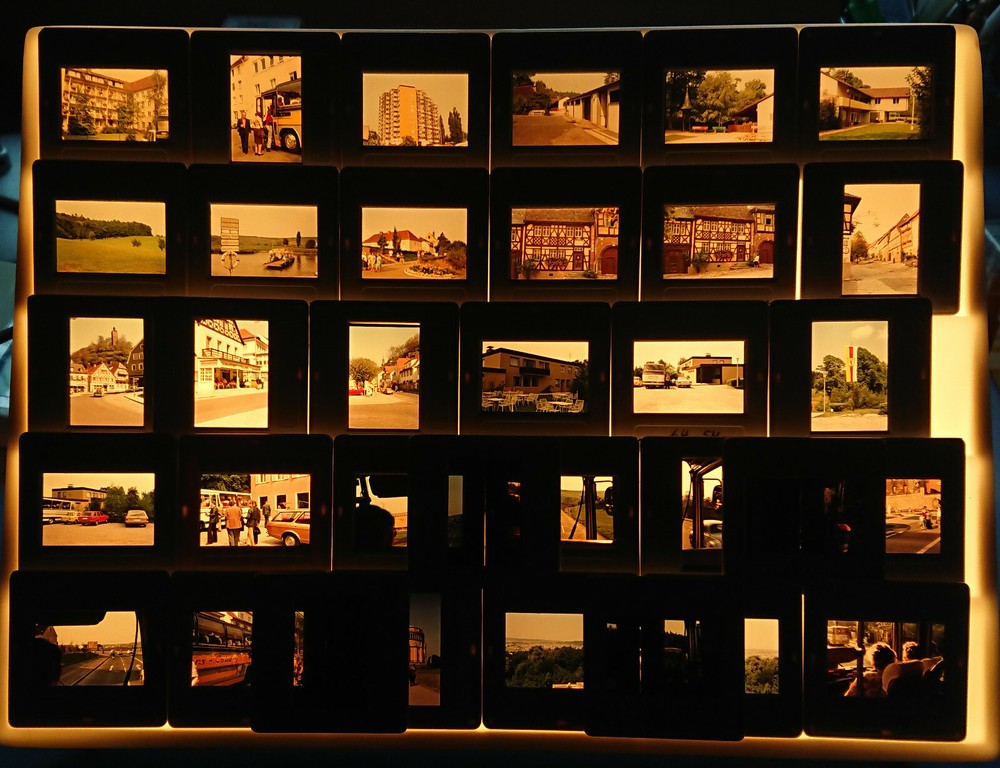 34 old slides color slides vintage bus Gevers Coburg holiday Bad Berneck 70s 80s