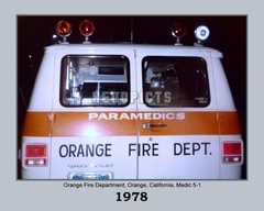 1978 Orange Fire Dept. Paramedic Van (Medic 5-1) 8×10 Unframed Photo VFRPBT_0032