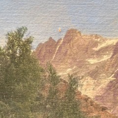 STEPHEN H. WILLARD HAND COLORED TINTED PHOTO PHOTOGRAPH CALIFORNIA CARSON PEAK