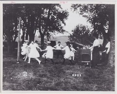 Children Dancing Outdoors to EDISON VICTROLA * 1900 Childhood photo