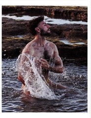 11 X 8.5 Alan Lyon Original Male Photo gay interest (11) Alex splash