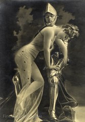 Leopold Reutlinger Photo, Untitled – Knight in Armor, Lady, 1920