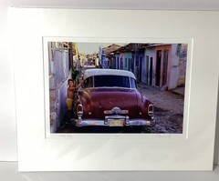 Fine Art Photograph Wash Day in Colorful Trinidad Cuba Signed & Matted