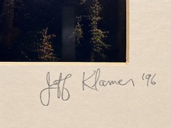 Jeff Klamer 1996 Signed Big Sur “Nepenthe View” 12” Framed Matted 5×7 Photo Art