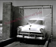 Vintage Photo 1952 ~ First CAR WASH ~ Texas Ford Fordor