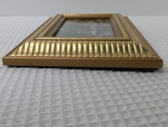 Photo Photograph Gold Tabletop Frame City Landscape Walking Bridge Over Water