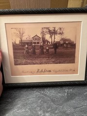 Vintage Farm Portrait Surreal Strange Bizarre BW Photograph Crystal Lake, WI #K