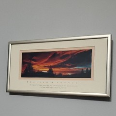 Denali National Park Sunset Landscape Framed Wall Art Lithograph Motivational