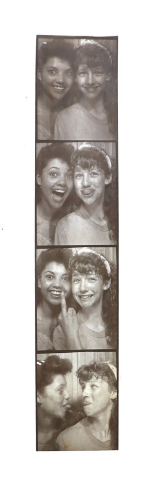Jennifer McComb / Photobooth photostrip of two friends at Fantasy Island 1980