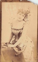 BOUDOIR Photo Card WOMAN lingerie dress beautiful sexy busty victorian vintage