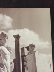 Large Greek Ruins Sepia Photo Print On Art Board 16 X 23 #3