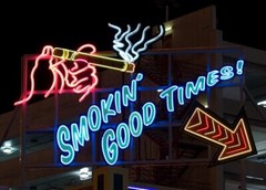 8×10 Photo of Vintage Neon Signs in Downtown, Las Vegas, Nevada. Free Shipping.