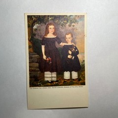 1940s VTG Postcard Museum of Fine Arts Boston J. Grant Two Children 1843 Art GUC