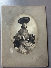 Cabinet Card 5.5 X 7.5 Beautiful Lady Sitting/ Chair Adam’s Studio New York