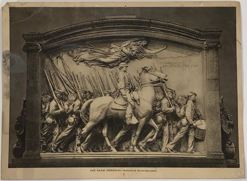 1913 Shaw Memorial Photogravure Augustus Saint-Gaudens The Mentor