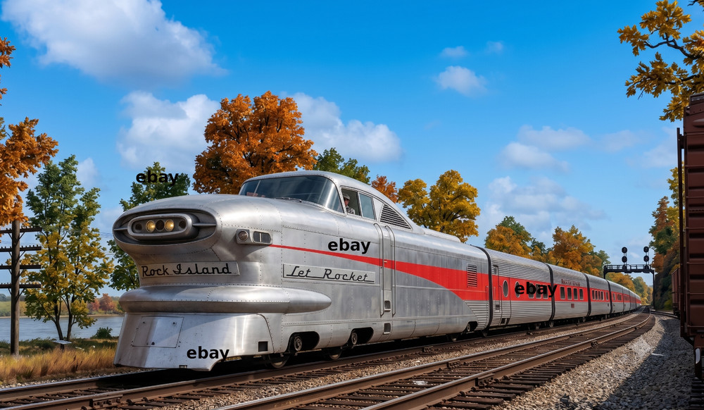 Photo Art Print of the Rock Island’s Jet Rocket Aerotrain in 1955