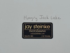 Jay Steinke Hungry Jake Lake Fall Leaves Minnesota Signed Photo Matted 19×16