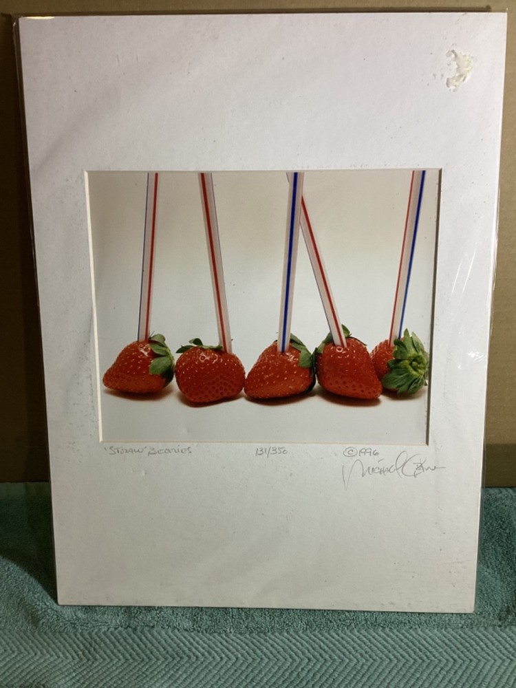 Michael Craven Fine Photography “StrawBerries” Signed Framed 131/350 Print 1996
