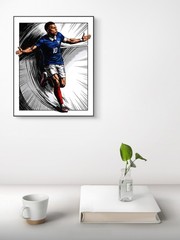 8X10 Glossy photographic Illustration art Soccer, Football Sport athlete print