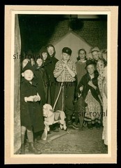Children in Theatre Costumes with Toy Horse – 1930s – Photo 7x9cm
