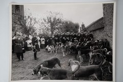 Vintage Hunting Photography 18X24 CM Dog Horse