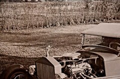 ALFREDO VALENTE Original Vintage Silver Gelatin Hot Rod Roadster Car Photograph