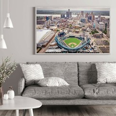 Comerica Park Aerial View Photo, Detroit Tigers Wall Art Photography