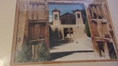 Chimayo, New Mexico Pueblo Mission Church Frame & Matted Photo by WJ Mandell #2