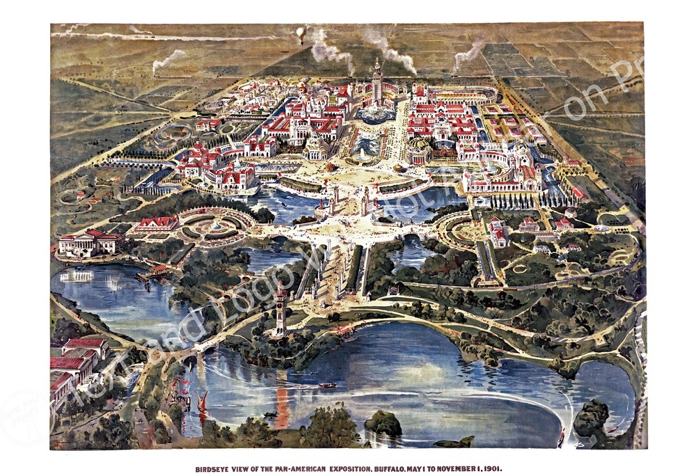 1900 Pan-American Exposition, Buffalo, NY Map Art Print 13″ x 19″ Reproduction