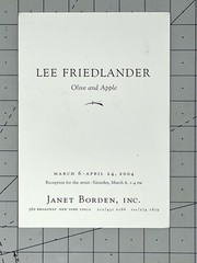 Lee Friedlander (b. 1934) Art Announcement Card 2004 – Olive & Apple
