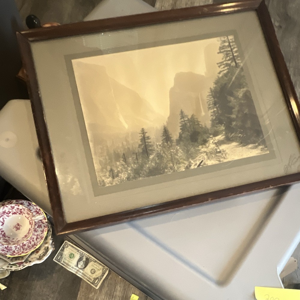 Boysen Signed Yosemite Sepia Landscape Photo Print, Matted & Framed, Nature