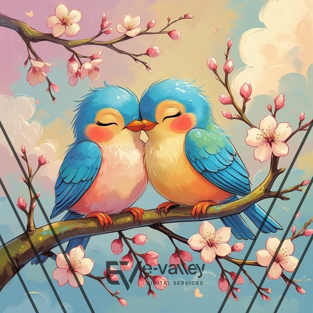 LOVE BIRDS Digital Product HD IMAGE Picture PHOTO Wallpaper Background FOR PRINT