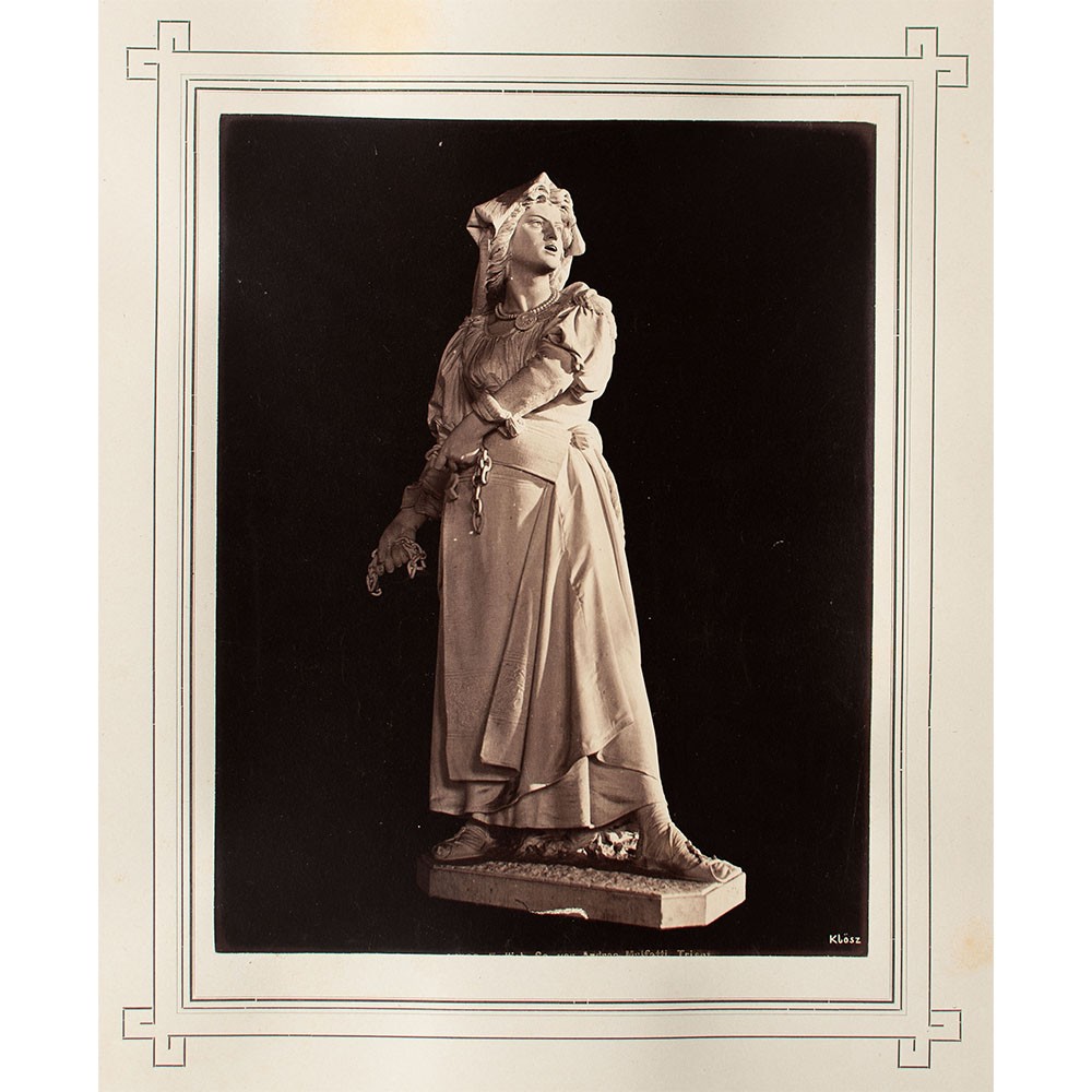 György Klösz album print Vienna World Exhibition 1873 sculpture woman Malfatti