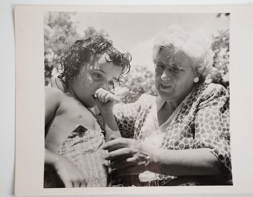 Vintage Film Photo France Child In Summer Camp 18X24CM 1960