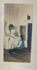 Antique Fred Thompson Colored Photo Print Fairy Tales Frame is 12 3/4” by 7 3/4”