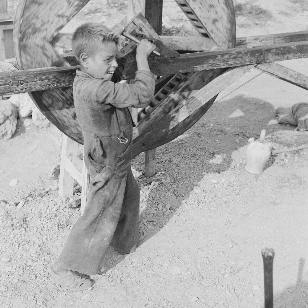 Baryte Print Photo Spain Child 1960 Format 40x40cm