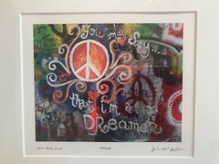 “You May Say” Fine Art Photography by Jim McCollum of John Lennon Peace Wall EUC