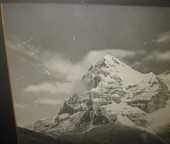Antique c1900 GEBRUDER WEHRLI AG SWISS ALPS Mountain Landscape PHOTOGRAPH