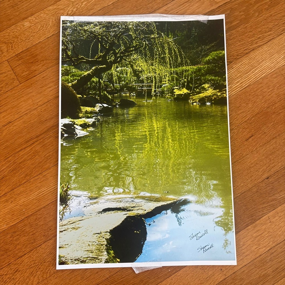 Sharon Driscoll Signed 13×19 Japanese Garden Photograph – Portland PNW Artist