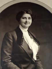 Vintage Edwardian Woman Portrait Photograph Sepia Tone Signed H. Core 1900s