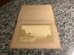 FRITZ WENTZEL 1950 Guatemala landscape; Lake Atitlan; signed and personalized
