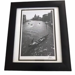 Jesse Kalisher Photo Signature Gondolas on the Grand Canal Black White Venice