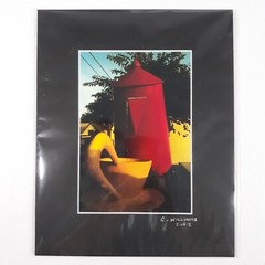 Black Mat Photo Tea Cup & Coffee Pot Landscape Americana Ltd Signed Color Print