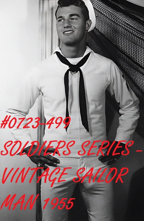 VINTAGE MALE PORTRAIT #0723-499- SAILORS SERIES – 1955 -free ship in usa