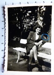 old original photo of 1944 pretty maid, flash girl in Budapest 2nd World War II