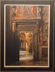 Backroom of the Sistine Chapel by M. Roberts – Signed/Matted/Framed