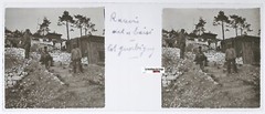Guerbigny, WW1, Glass Stereo Positive Antique Black & White 4.5×10.7 cm