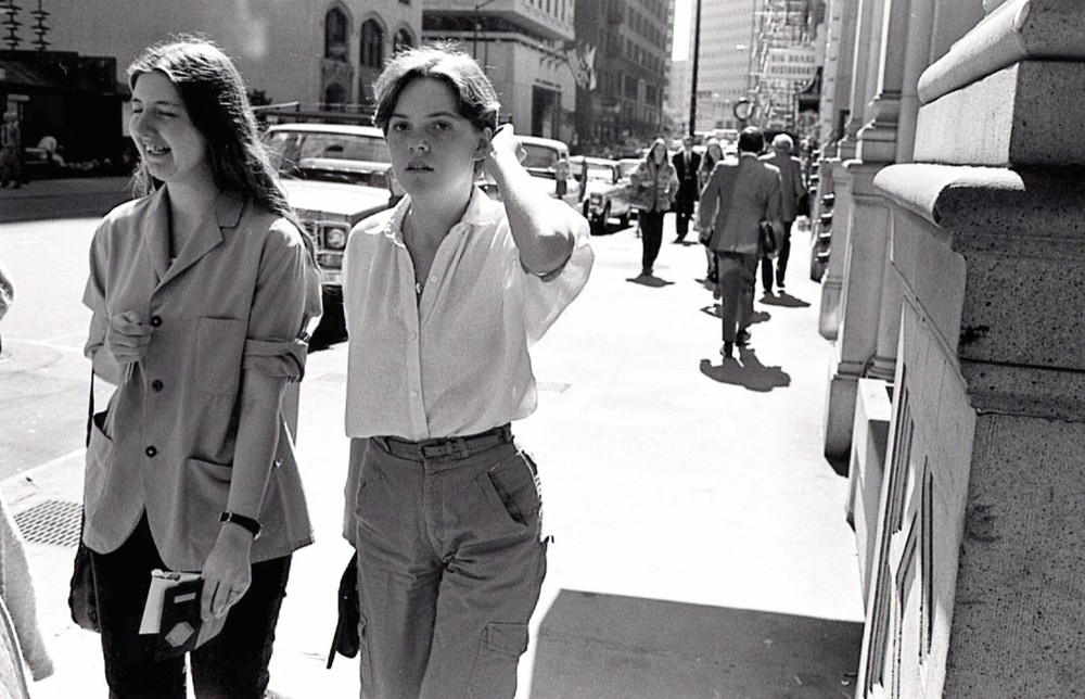 San Francisco, Two Young Women Walking, 1978. B & W Photograph. Quality Print