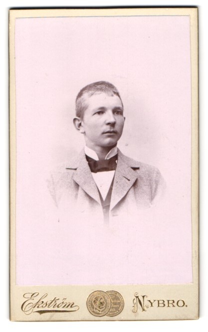 Photograph Aug. Ekström, Nybro, Portrait of a Young Man CDV / Cabinet Photo