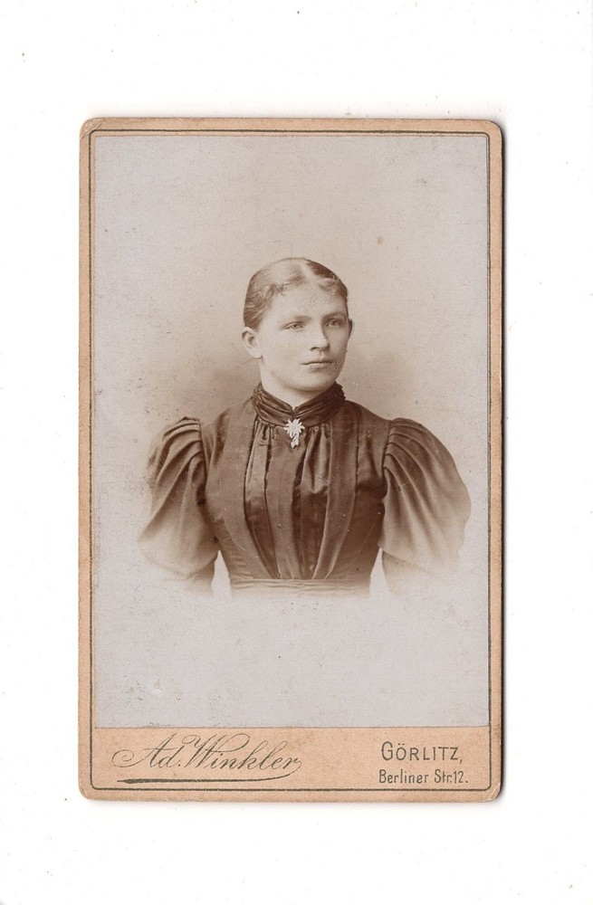 CDV photo woman portrait/woman-Görlitz 1890s